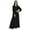Black, variant on Bimba Abaya Islamic Prayer Dress With Hijab For Women'sFront Button PlacketMuslim Dress