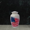 thumbnail image 3 of American Flag Patriotic Large Adult Cremation Urn for Human Ashes — With Velvet Bag, 3 of 3