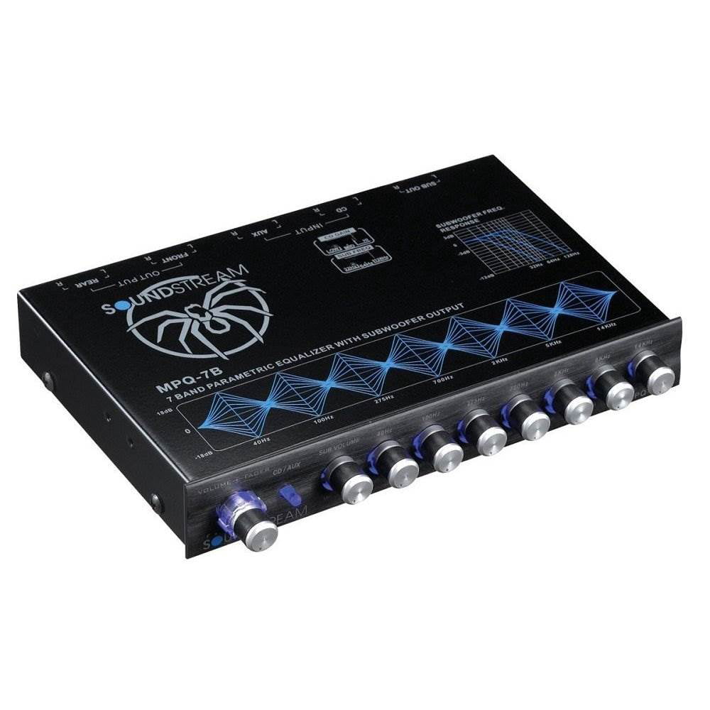 SoundStream MPQ7B 7 Band 1/2 DIN Equalizer with Subwoofer Level