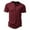 Wine, variant on Meichang Mens Shirts Fashion Solid Color Muscle T Shirts Slim Fit Short Sleeve Workout T-Shirt Casual Quarter Button V Neck Tees Moisture-Wicking Performance Shirt Khaki 2XL