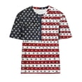 thumbnail image 5 of Lorytime 13th of July Outfits for Women Red White and Blue T Shirts Patriotic Graphic Wear Crew Neck Holidays Clothes, 5 of 5