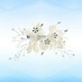 thumbnail image 5 of Pinzas para el cabello con pétalos de acrílico hechos a mano con perlas de cristal, accesorios decorativos de flores blancas para el cabello para mujeres, novias, bodas y fiestas., 5 of 5