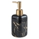 thumbnail image 1 of Dispensador de jabón con diseño de mármol, botella de loción de cerámica para accesorios de baño y hogar. negro, 1 of 8