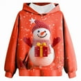 thumbnail image 4 of Ulanda Christmas Hoodies for Girls Winter Fleece Hooded Xmas Graphic Sweatshirt Holiday Cute Funny Pullover Sweater (Orange, 9-10 Years), 4 of 4