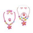 thumbnail image 4 of Shisuyan 2 Set Necklace Bracelet Ring Earring Kit Assorted Color Plastic Flowers for Kids Birthday Party, 4 of 8