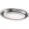 thumbnail image 1 of Assiette de Service Ovale en Acier Inoxydable, Assiette de Service pour Aliments, Assiette à Collation pour la Maison, 1 of 6