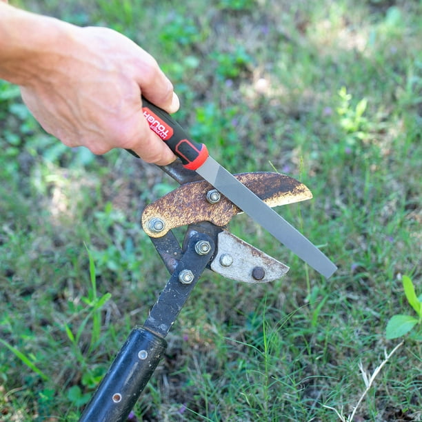 Hyper Tough 8-Inch Steel Mill Bastard File with Ergonomic Soft