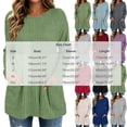 thumbnail image 2 of Horkkom Pullover Sweaters for Women Solid Color Crew Neck Tunic Sweater Casual Trendy Tops with Pockets S, 2 of 5