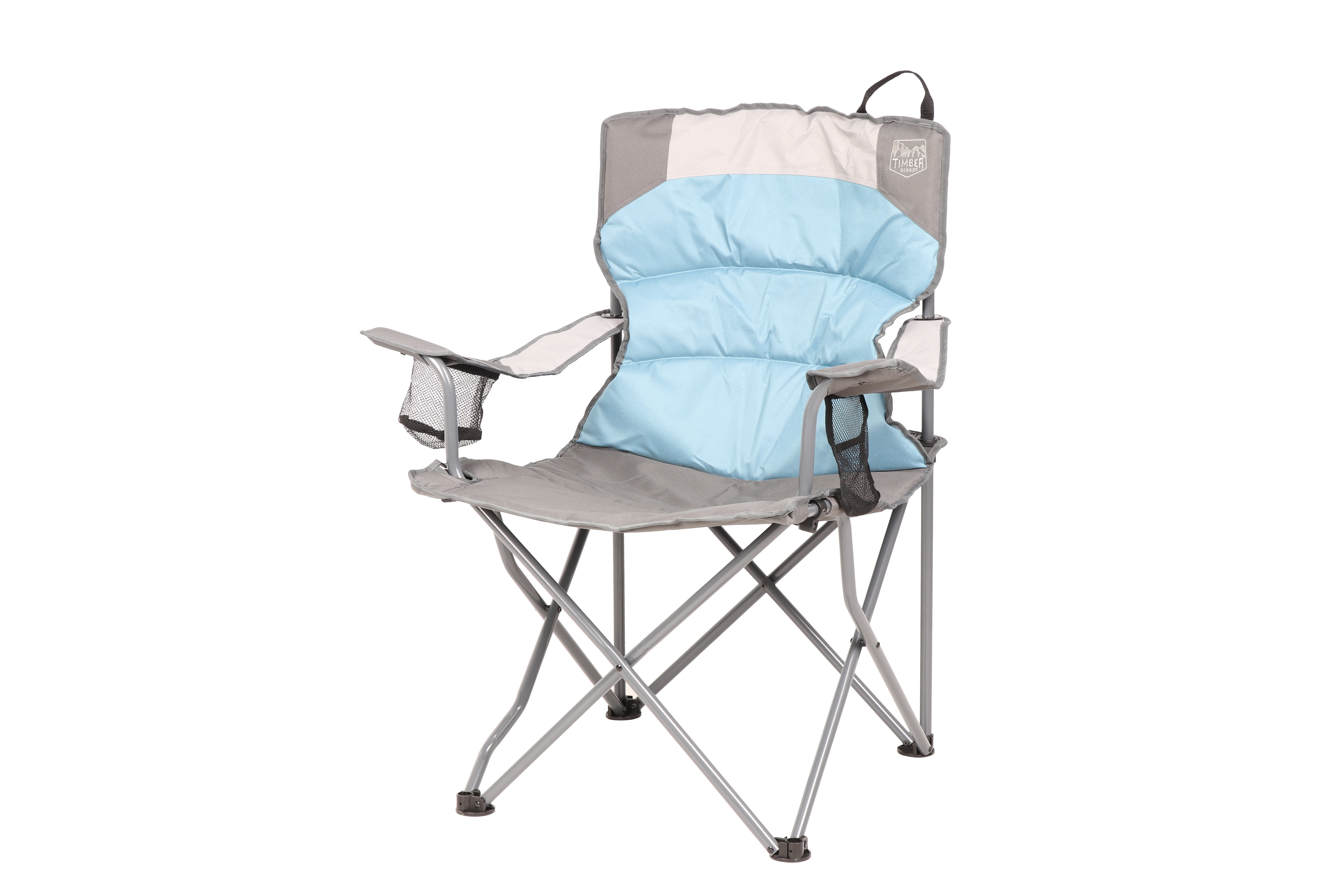 Timber Ridge Sycamore Quad Camp Chair with Cupholder, Blue