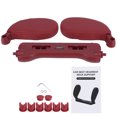 thumbnail image 1 of Almohadas para reposacabezas de coche, soporte para la cabeza del asiento del coche para asiento de coche para niños pequeños, almohada lateral para el cuello y la cabeza de cuero(Rojo), 1 of 14