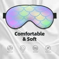 thumbnail image 3 of PAYOHTO Colorful Fish Scale Pattern Soft Sleep Mask Comfort Pure Silk Eye Cover for Travel Office Camping, 3 of 7
