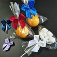 thumbnail image 3 of Lazos de cinta de satén para manualidades, embalaje de nudo para regalo, fiesta, boda, decoración artesanal, embalaje de panadería, alambre de sellado, 20/50 piezas, 6cm, 3 of 4