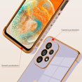 thumbnail image 2 of for Samsung Galaxy A23 5G Case Love Heart Plating Electroplate Luxury Elegant Case Camera Protector Soft TPU Shockproof Protective Corner Back Cover Galaxy A23 5G Case -Purple, 2 of 10