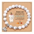 thumbnail image 2 of Faty-T Cadeaux Éléphant pour Femmes Bracelet Éléphant Pierres Précieuses Rondes Bracelets Style Animal Bracelet Extensible Cadeaux de Noël pour Femmes, 2 of 9