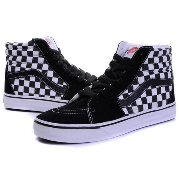 Initiativ Utilgængelig støj Vans SK8 Hi Checkerboard Black/True White Men's Skate Shoes Size 10.5 -  Walmart.com