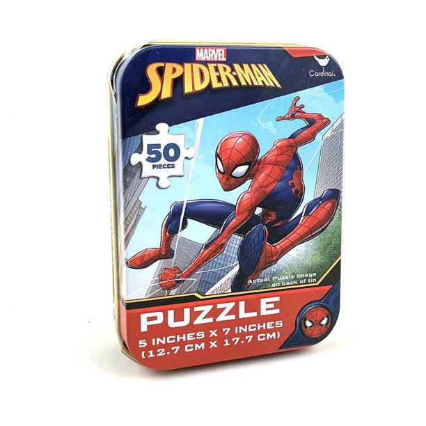 SpiderMan 50 Piece Puzzle in Mini Tin