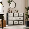 thumbnail image 3 of Sorbus Dresser with 8 Fabric Drawers – Wide Storage Chest, Collapsible & Portable TV Stand – Organizing for Bedroom & Living Room, Greige, 3 of 6