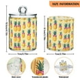 thumbnail image 5 of Yayeee 4 Pack Qtip Holder Bathroom Cotton Swab Canister with Lid Clear Dispenser Set, Pineapple Love, 5 of 6
