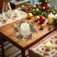thumbnail image 4 of Anillos de vela navideños, bayas rojas artificiales, agujas de cedro, aros de vela de ajo para pilares, centro de mesa de boda, decoración de mesa navideña para puerta de entrada, círculo festivo de p, 4 of 6