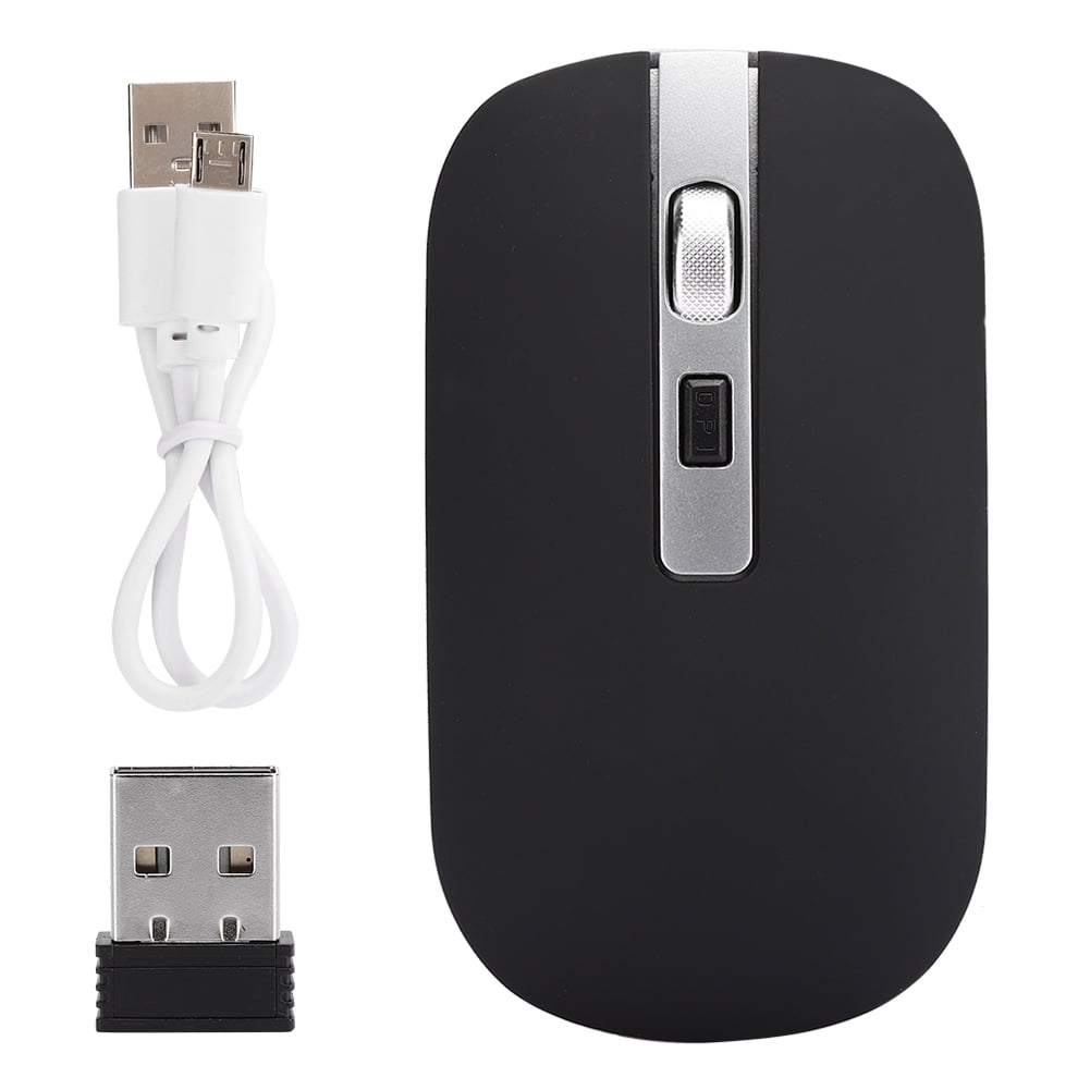 Tmtop 2.4G Wireless Mouse Ergonomic 1600 DPI High Resolution USB Charging Computer Accessories