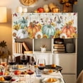 thumbnail image 7 of Fall Pumpkin Valances for Windows, 54 x 18in, Autumn Leaf Sunflowers Orange Green Vintage Letter Rod Pocket Kitchen Valance Curtain Light Filtering Window Treatments for Living Room Bedroom, 1 Panel, 7 of 7