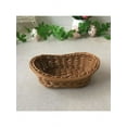 thumbnail image 5 of Oval Wicker Woven Basket Bread Roll Basket Serving Basket for Food Fruit Cosmetic Storage Tabletop and Bathroom, 5 of 8