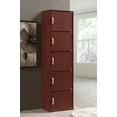 thumbnail image 2 of Hodedah 5-Shelf, 5-Door Multipurpose Cabinet, Multiple Colors, 2 of 5