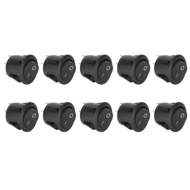 Interruptor basculante KCD1 10 piezas Jadeshay Negro 2 pines 4,2 pines