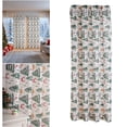 thumbnail image 2 of Holiday Curtains Christmas Snowflake Print Polyester Fabric Machine Washable Quick Setup Window Treatments, 2 of 8
