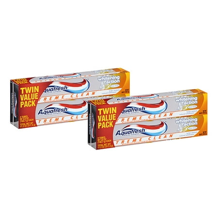 Aquafresh Flavored Toothpaste - (4 Pack) Aquafresh Extreme Clean Mint Blast Fluoride Toothpaste Twin Pack, 5.6 oz