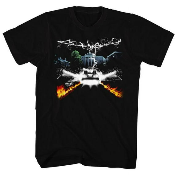 Back To The Future Collage Black Adult T-Shirt 2Xlt