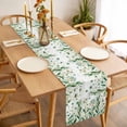 thumbnail image 3 of St Patrick's Day Table Runner - 60 Inch Long, Kitchen Dining Table Runner Dresser Scarves, Spring Leaves Green Botanical Flowers Plants Farmhouse Decor for Coffee Tables Wedding Party Banquet, 3 of 8