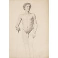 thumbnail image 2 of Christen Købke 18x24 Gold Ornate Framed and Double Matted Museum Art Print Titled - Standing Male Academy Model, Legs Only Contoured (1832), 2 of 4