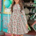 thumbnail image 2 of DISNIMO Strawberry Dress Girls 13/14 Dresses for Kids Long Sleeve Skater Dress for Girls Fruit Dress Kids Swing Dress with Collar Girls Button Dress Youth Midi Dress Children Church Dresses Teenage, 2 of 7