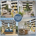 thumbnail image 5 of 2 Panels Outdoor Curtains for Patio Waterproof 54"x84" Spring Bees Daisy Weatherproof Privacy Outsides Curtains, Rustic Tulips Dots Black Striped Burlap Grommet Thermal Drapes for Cabana Porch, 5 of 8
