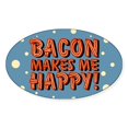 thumbnail image 1 of CafePress - Bacon Makes Me Happy_B Sticker - Sticker (Oval), 1 of 1