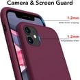 thumbnail image 3 of Liquid Silicone Case for iPhone 11, Slim Liquid Silicone Case with Open Bottom, Soft Gel Rubber Case Cover for iPhone 11(2019) 6.1 inch - Wine Red, 3 of 12