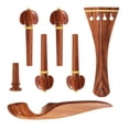 thumbnail image 1 of CRAFTHROU 1 Set Violin Replacement Parts Rosewood Light Brown for Durable Performance, 1 of 3