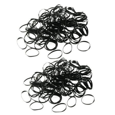 Rubber Elastic Hair Tie Ring Head Rope Band Ponytail Holders Black