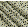 thumbnail image 3 of Soimoi Beige Cotton Voile Fabric Dolphin & Bubbles Ocean Printed Craft Fabric by the Yard 58 Inch Wide, 3 of 7