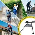 thumbnail image 7 of IHOMEPARK Ladder Stabilizer for Roof Gutter Standoff , Adjustable Extension Ladder leveler, Steel, Black, 7 of 7