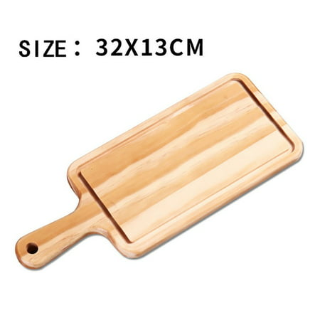 Sawpy Rectangle Wood Cutting Board Chopping Blocks with Handle for Bread Cheese Sushi and