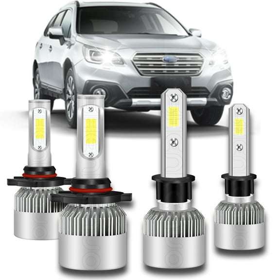 BMZONCC for Subaru Outback 2000-2004 4pcs H1 9005 LED Headlight Kit Hi/Low Beam Bulbs
