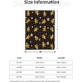 thumbnail image 3 of Christmas Gingerbread Man Blanket Skeleton Gingerbread Man Flannel Blanket Plush Warm Xmas Winter Decor for Gift Sofa Couch Bed 50''‘x40’'', 3 of 7