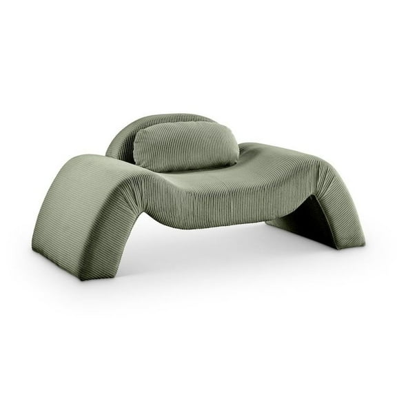 Meridian Furniture Austin Green Corduroy Fabric Chair