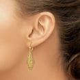 thumbnail image 3 of Primal Gold 14 Karat Yellow Gold Textured Dangle Leverback Earrings, 3 of 4