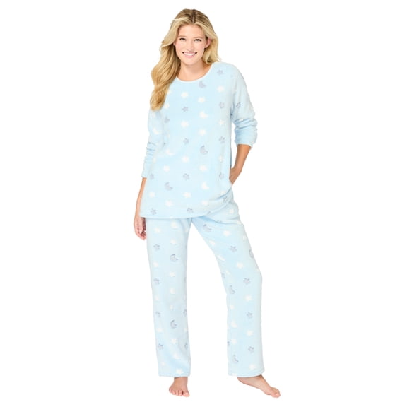 Avenue Women's Plus Size 2-Piece Fluffy PJ Set