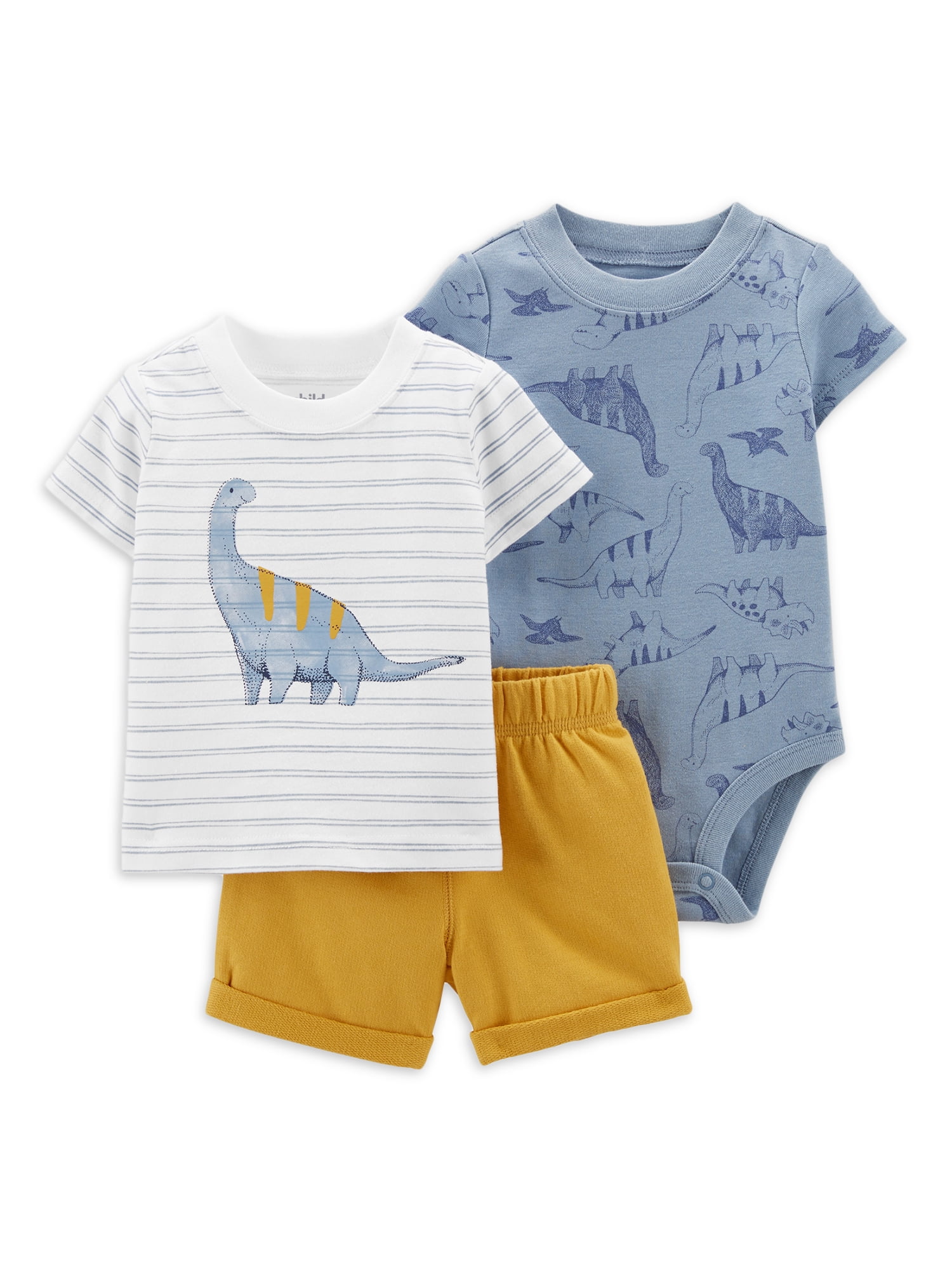 Mothercare Yellow Dinosaurs Boys Girls Pattern Baby Grow Sleepsuit 