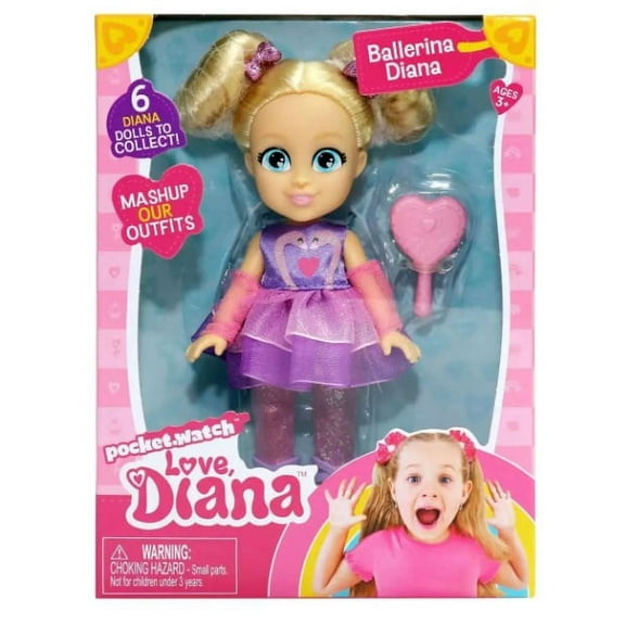 Pocket.Watch Love, Diana Ballerina Diana 6 Inch Doll