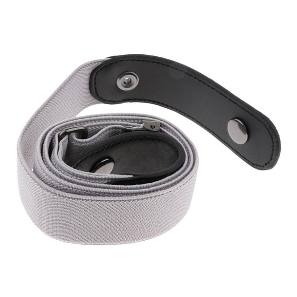 Cinturon de estiramiento sin hebilla perfecl Cinturon elástico Invisible Belt para Hombres Y Mujeres Gris claro